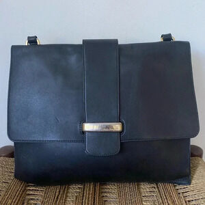 Salvatore Ferragamo Bag Women’s Leather Purse Black Made in Italy Flap Bag